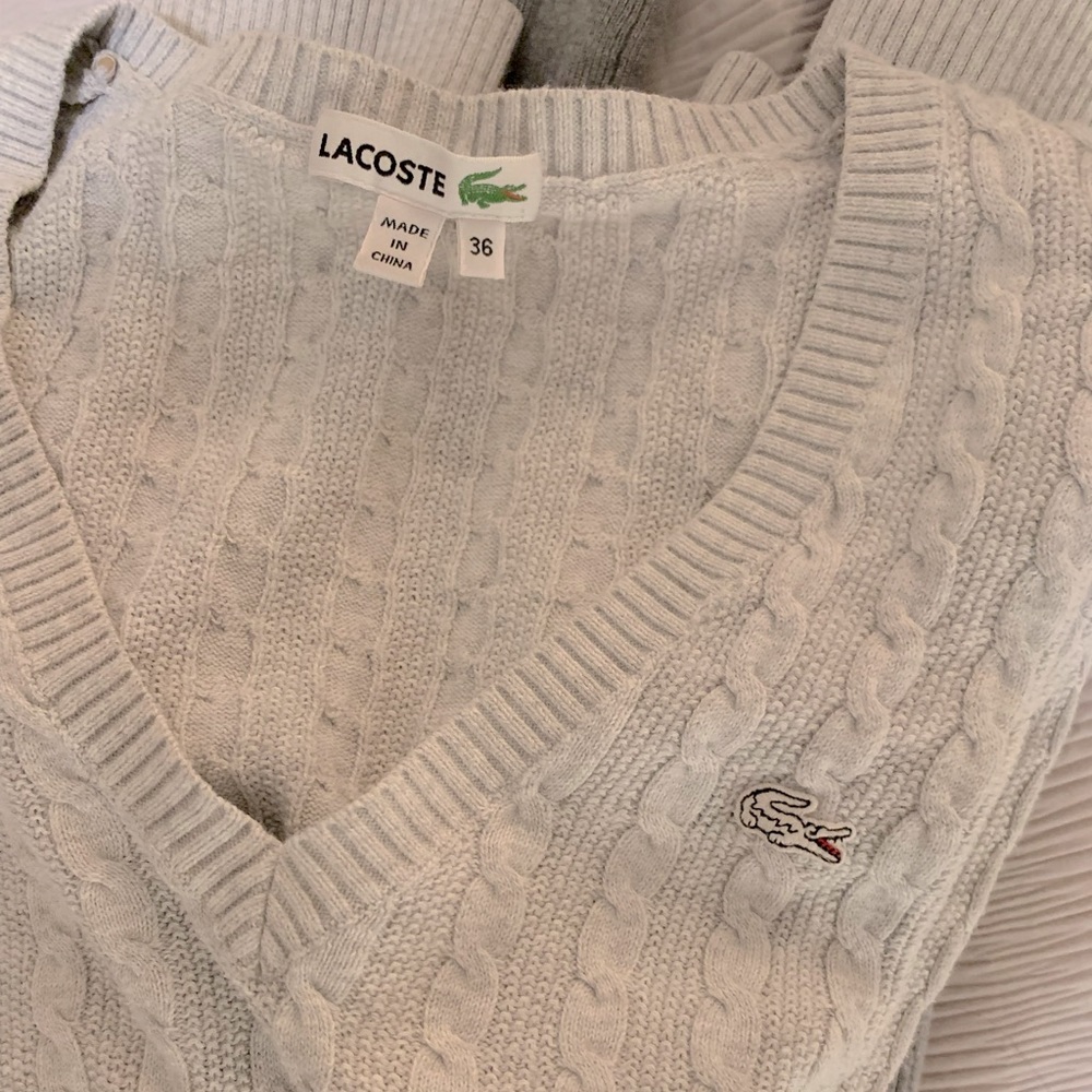 Lacoste cable knit sweater